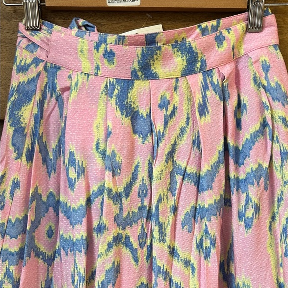 Pink and Blue Patterned Women's Skirt - Picture 5 of 6